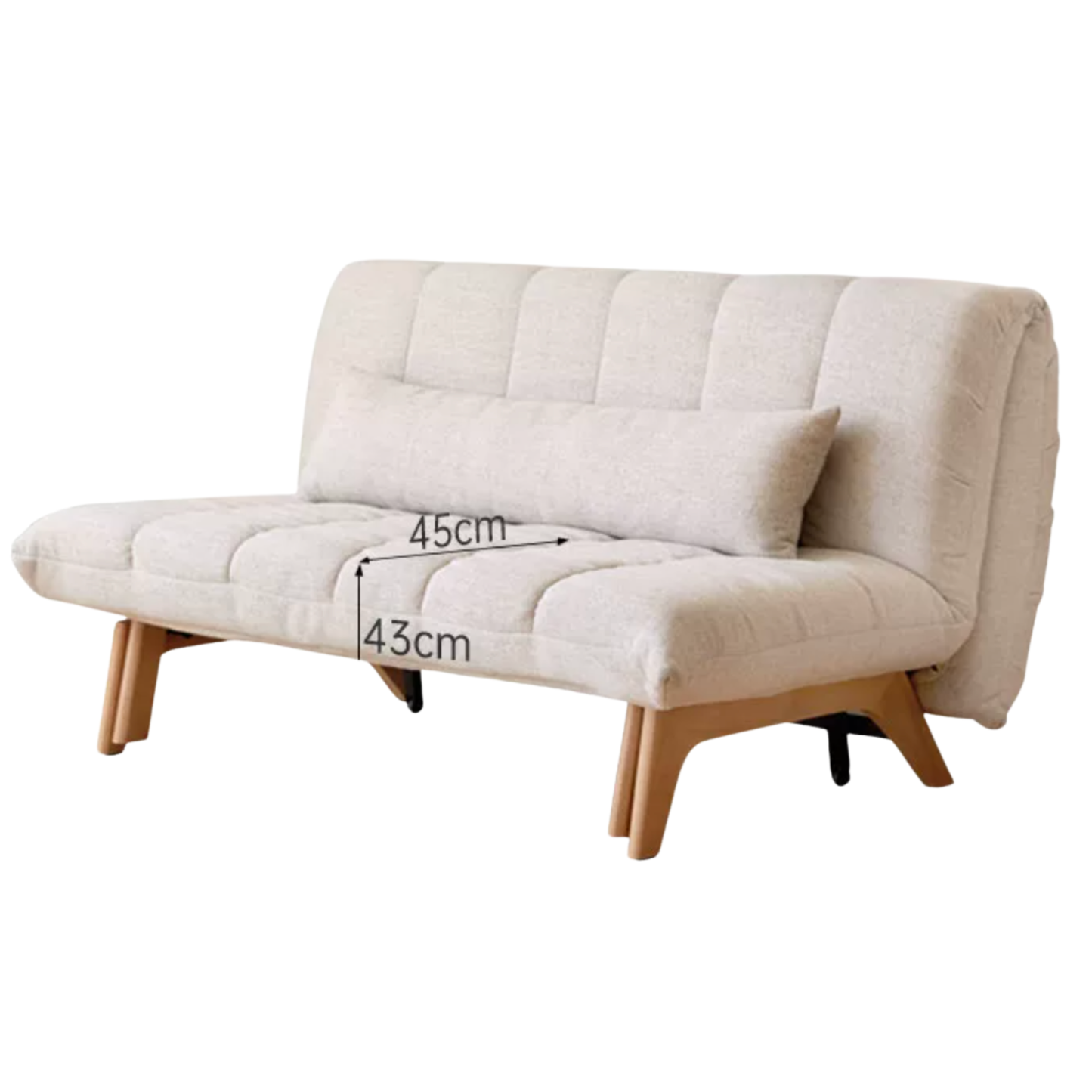 Retro Fabric Sofa Bed – Convertible Folding Sofa