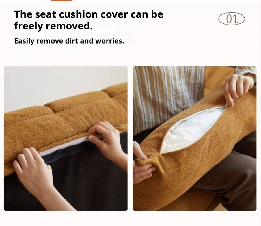 Retro Fabric Sofa Bed – Convertible Folding Sofa
