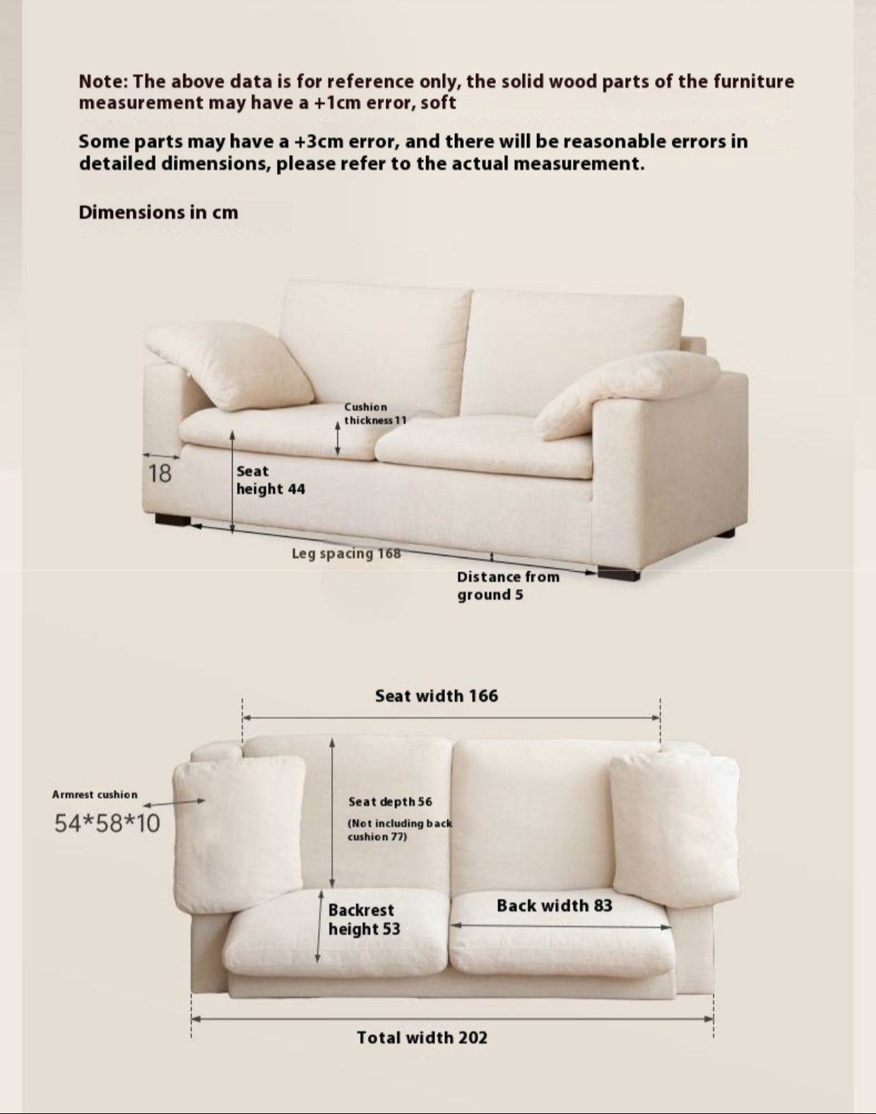 Wabi-Sabi Fabric Sofa  with Detachable and Washable Covers