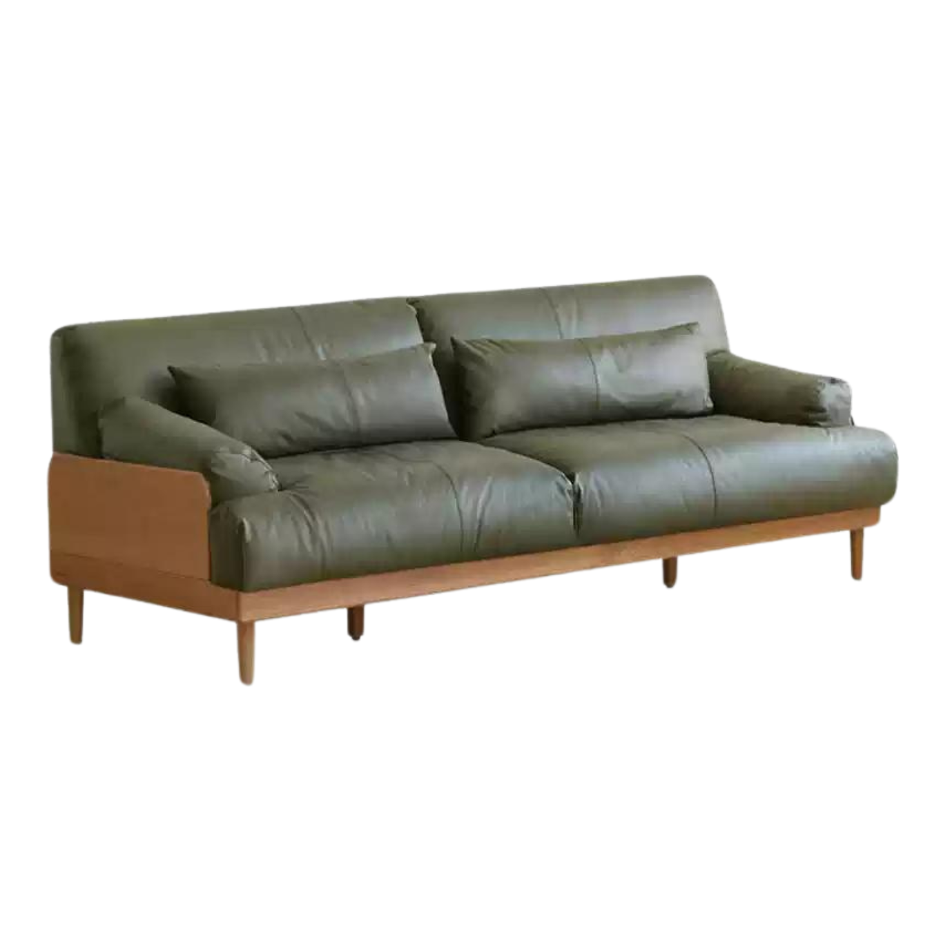 Oak Solid Wood Sofa, Modern Japanese Minimal Design