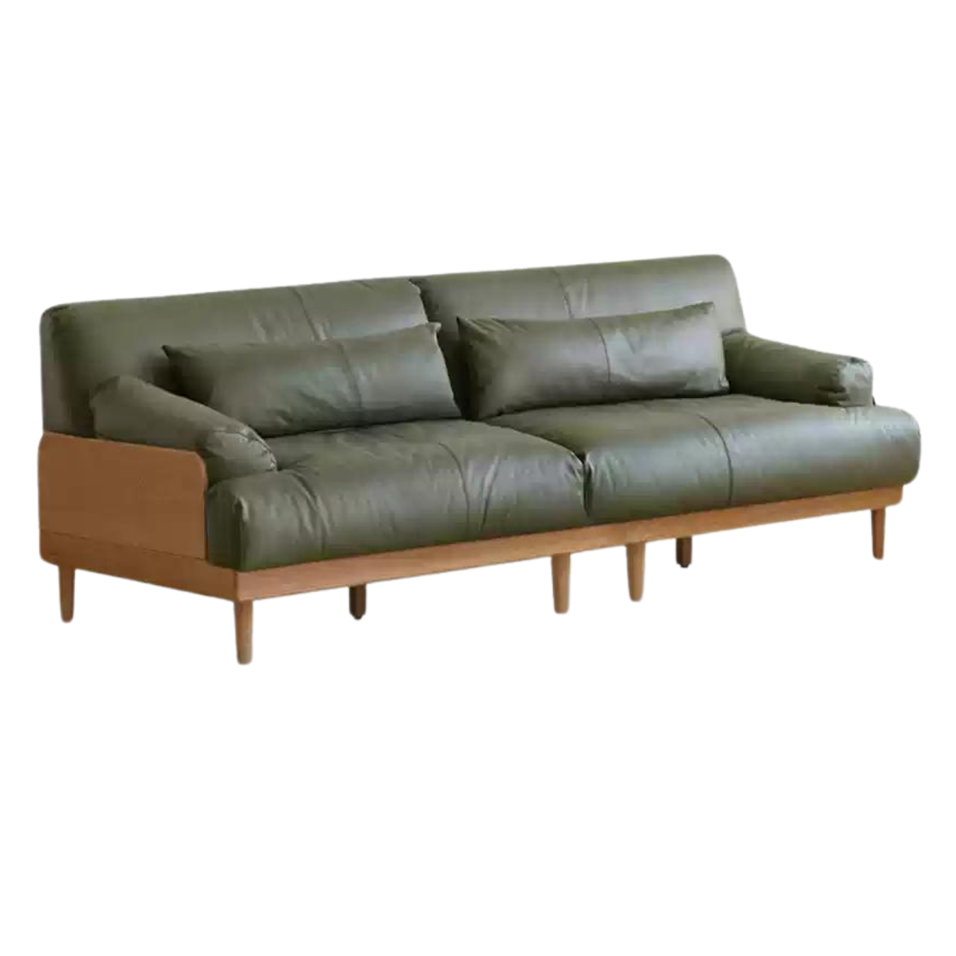 Oak Solid Wood Sofa, Modern Japanese Minimal Design