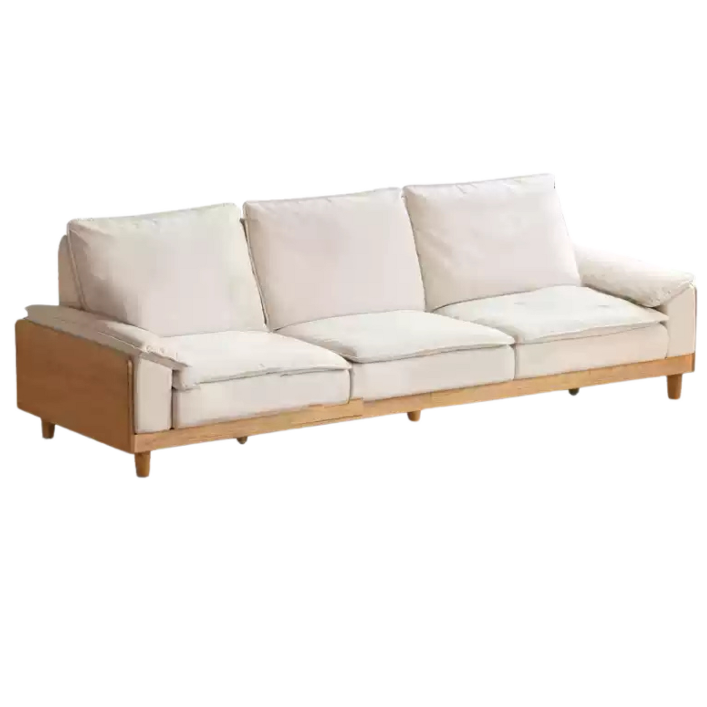Oak Solid Wood Straight Sofa