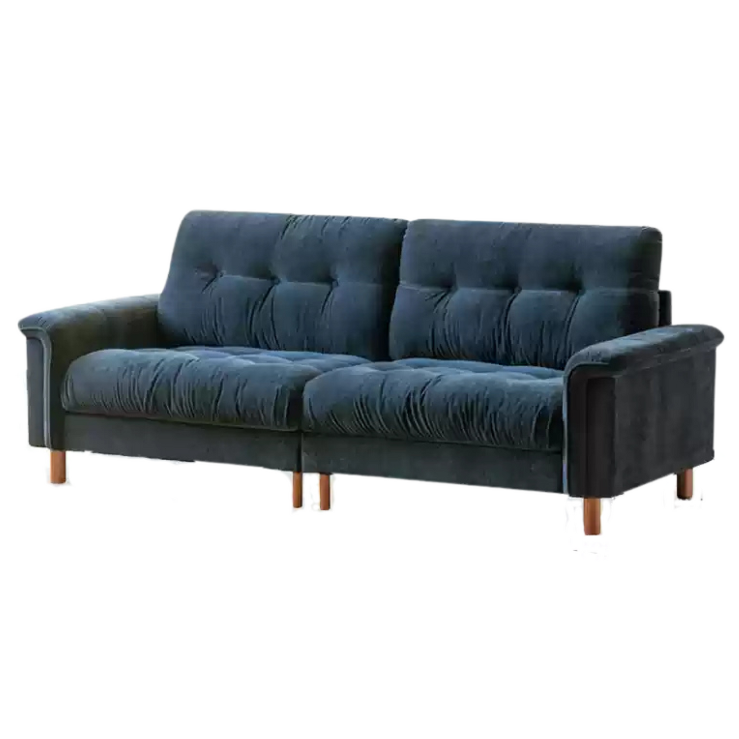 Retro High-Back Chenille Sofa