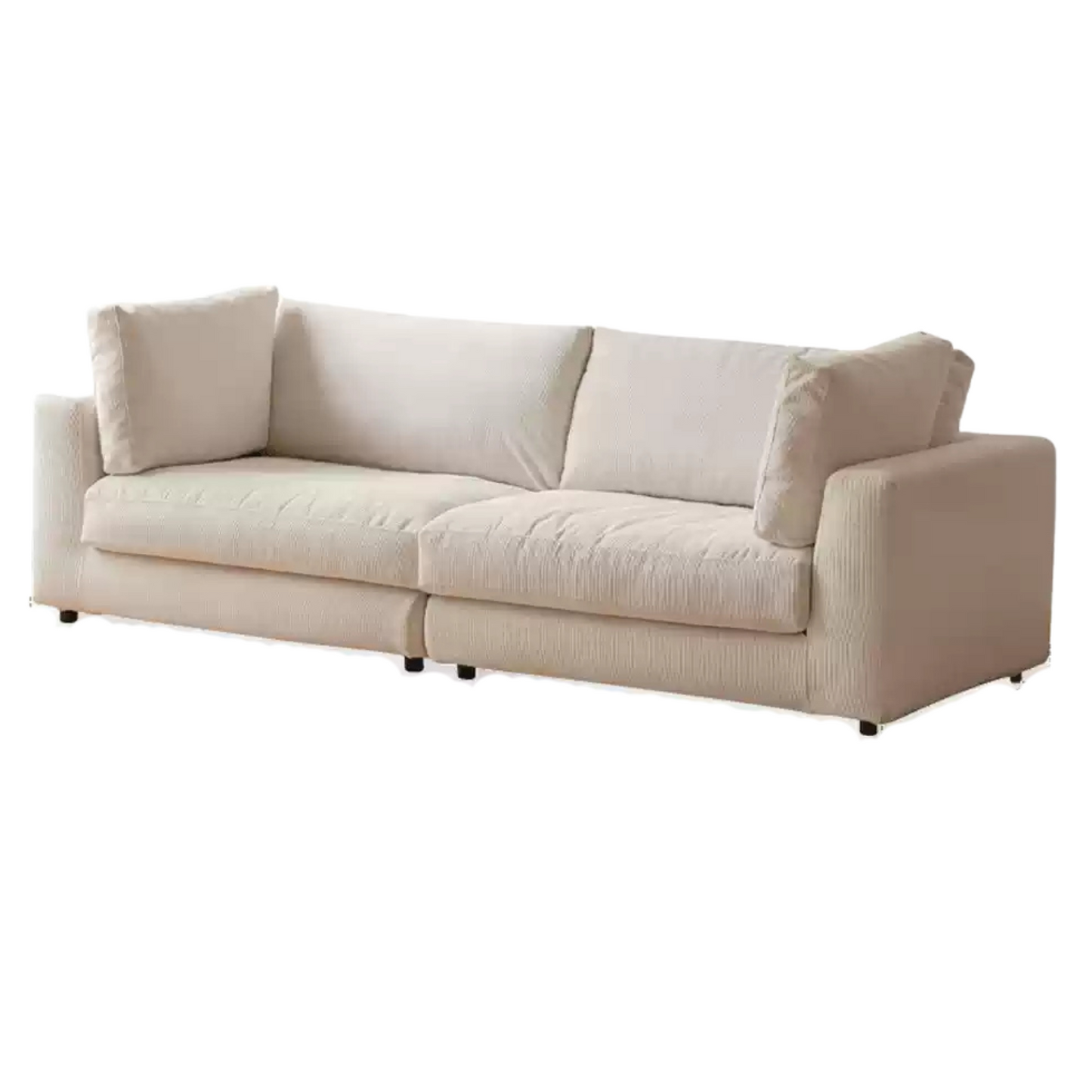 Soft Cream Upholstered Sofa