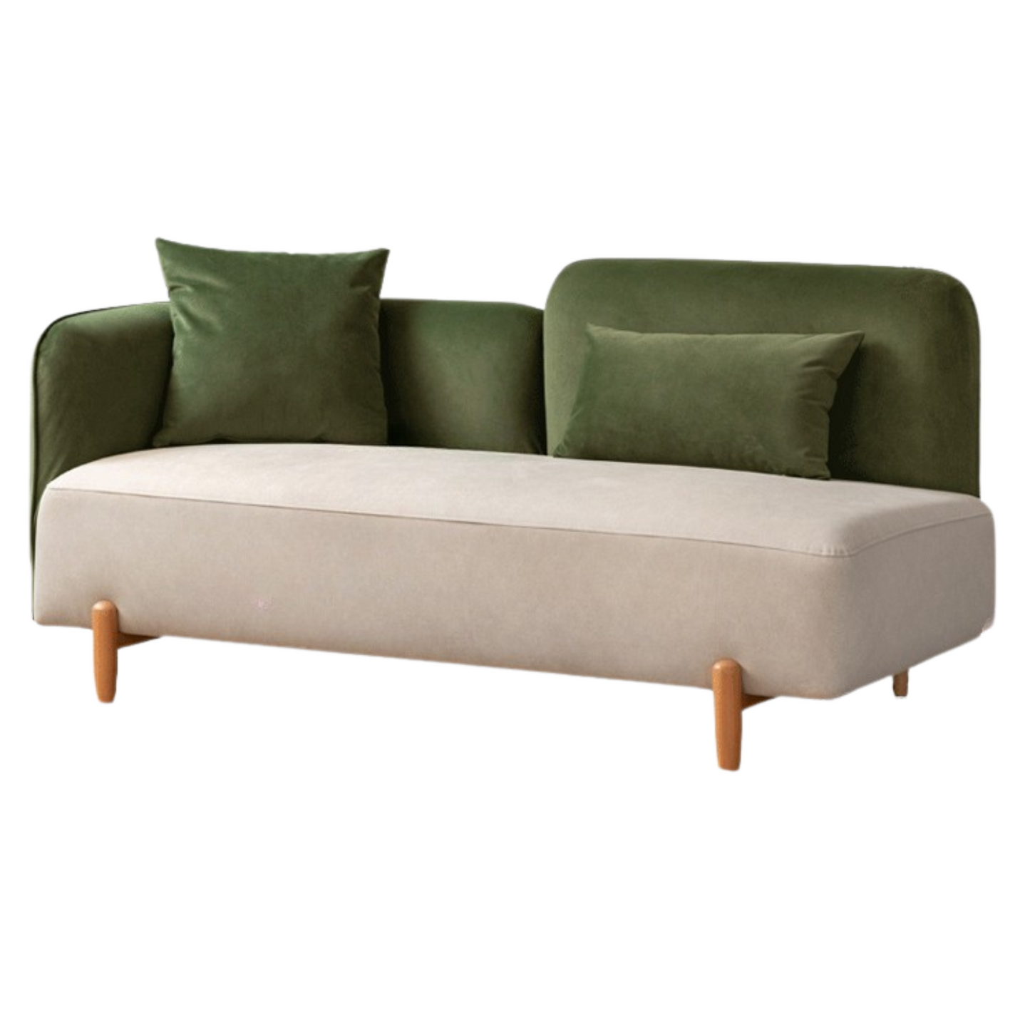 Two Tone Fabric Sofa with Scratch Resistant Upholster