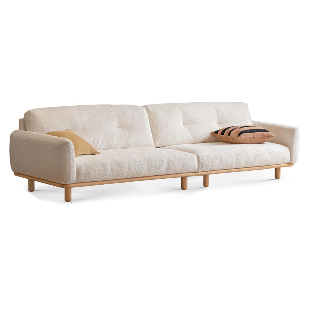 White Cream Upholstered Sofa