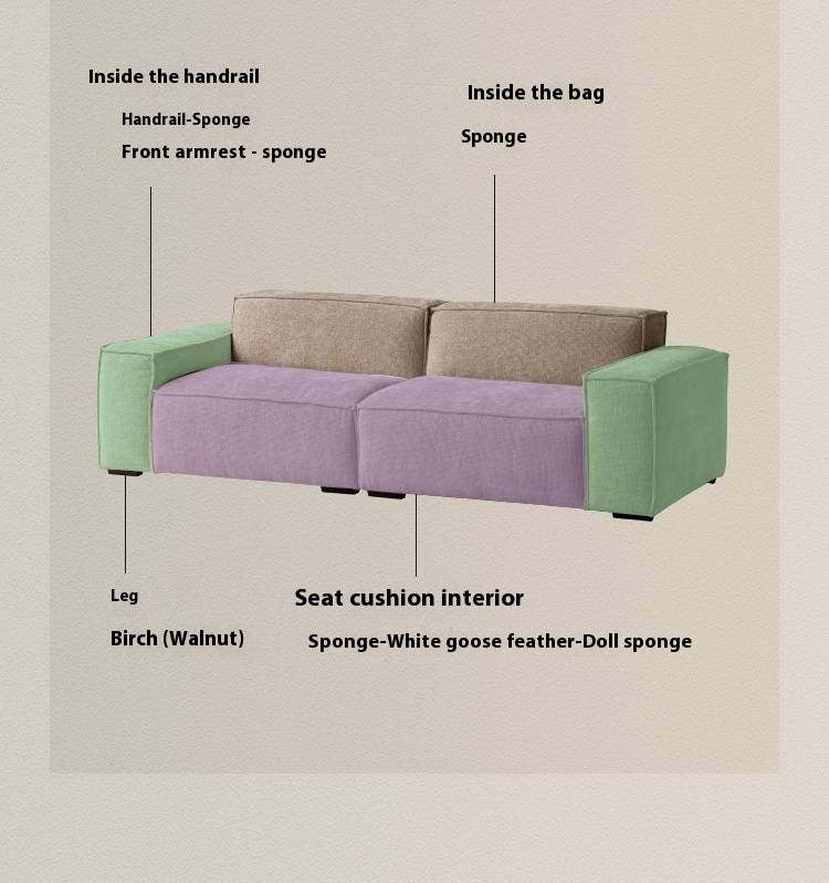 Wabi-Sabi Tofu Block Sofa