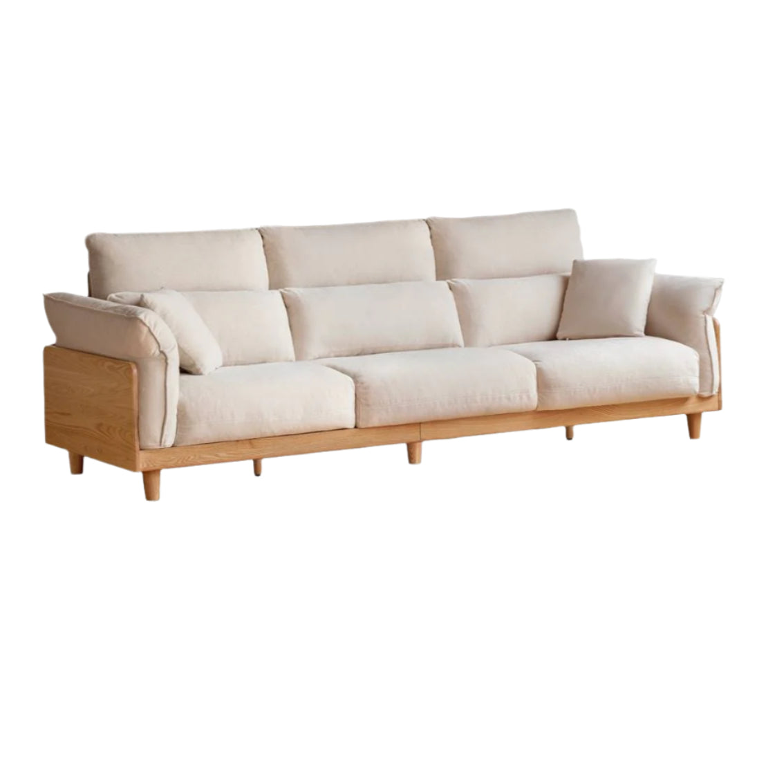 Oak, Ash Solid Wood high-back sofa