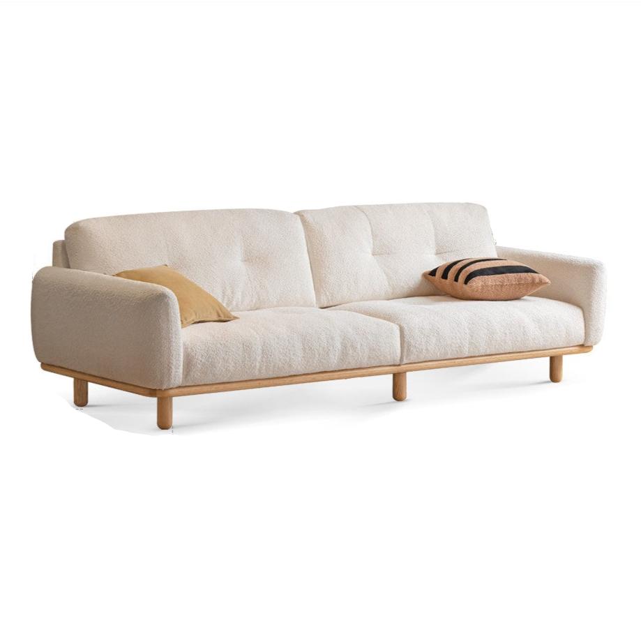 White Cream Upholstered Sofa