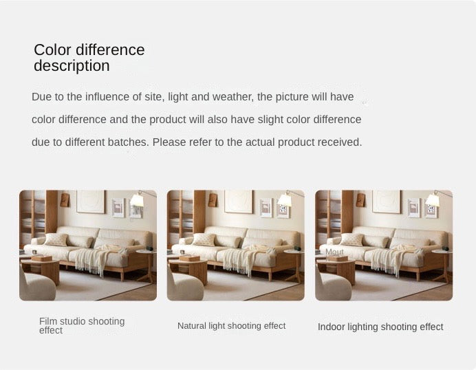 Oak Solid Wood Sofa, Modern Japanese Minimal Design