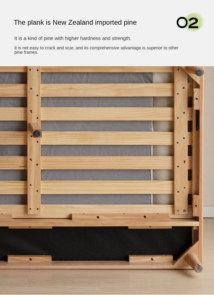 Oak Solid Wood Sofa, Modern Japanese Minimal Design