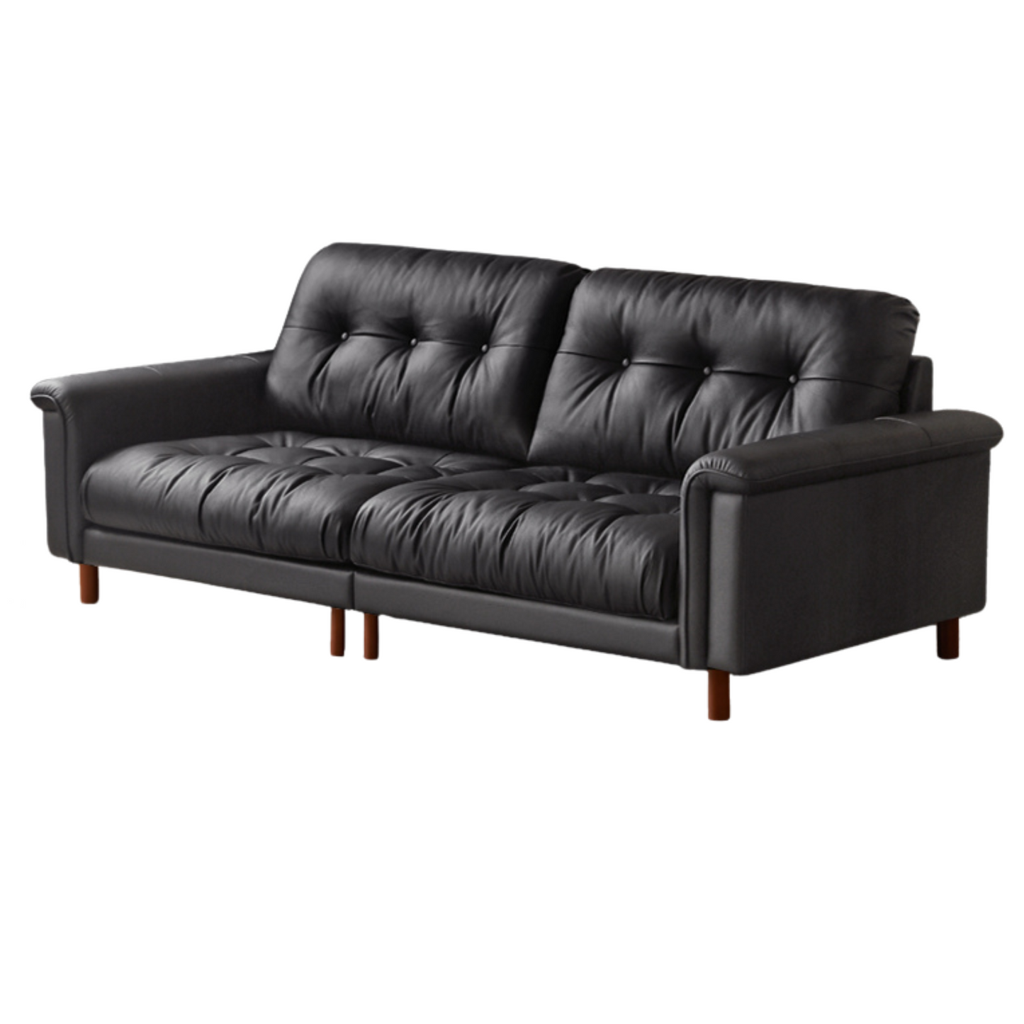 Retro High-Back Chenille Sofa