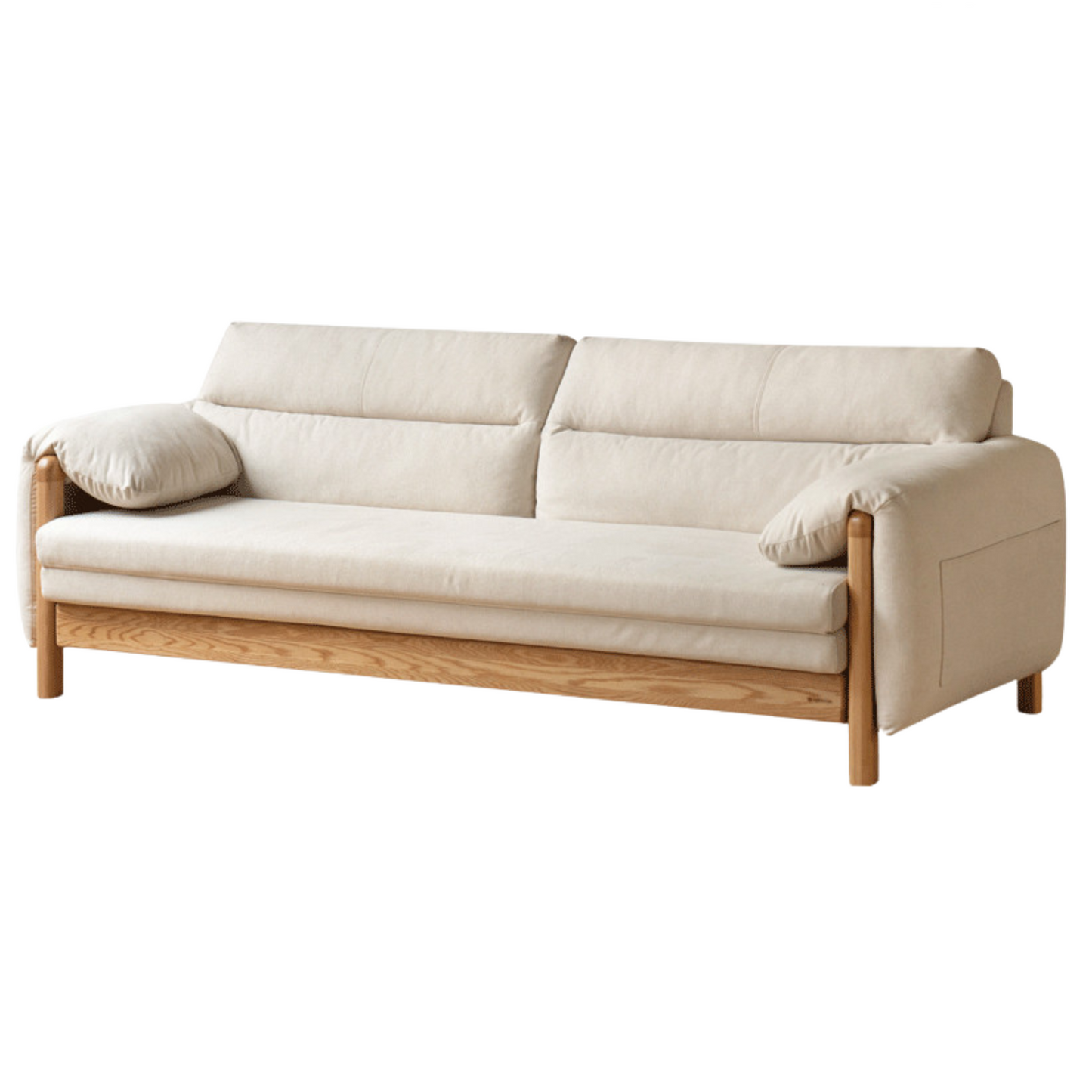 Oak Solid Wood telescopic Sofa Bed