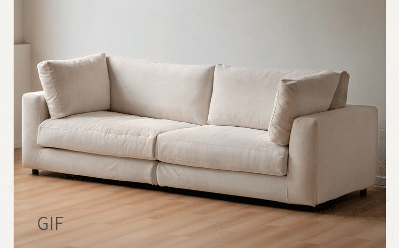 Soft Cream Upholstered Sofa