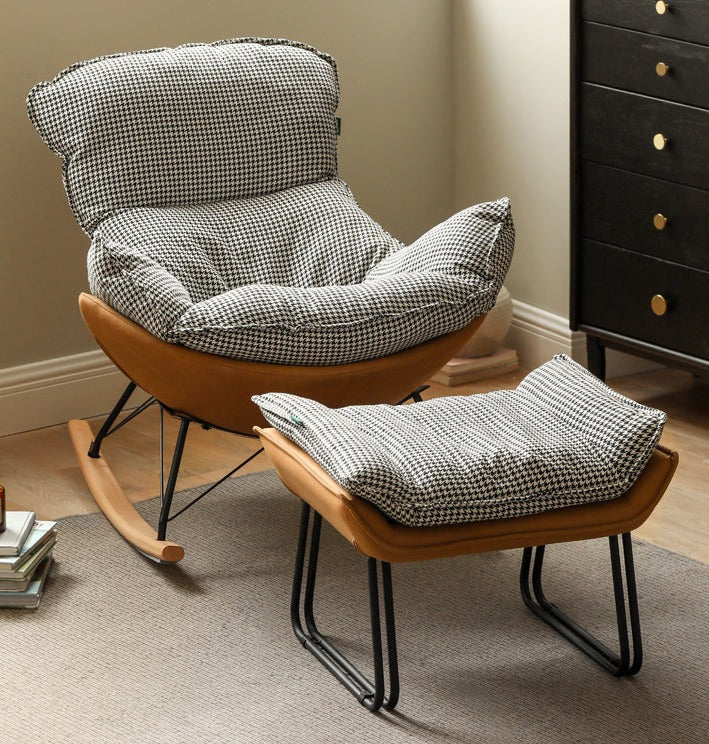 Oak Solid Wood, Fabric Sofa Footstool, Changing Stool