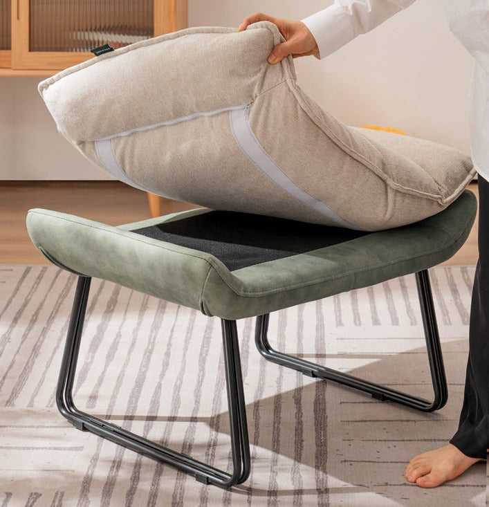 Oak Solid Wood, Fabric Sofa Footstool, Changing Stool