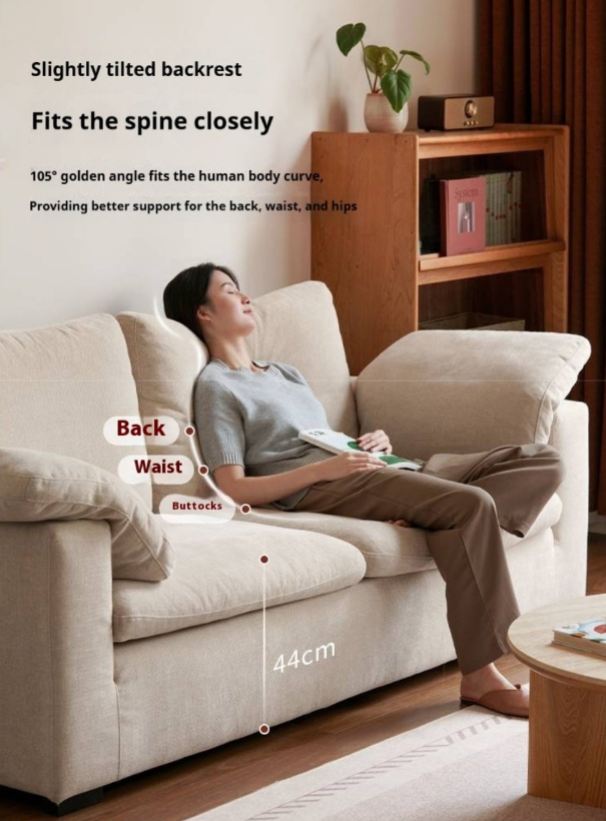 Wabi-Sabi Fabric Sofa  with Detachable and Washable Covers