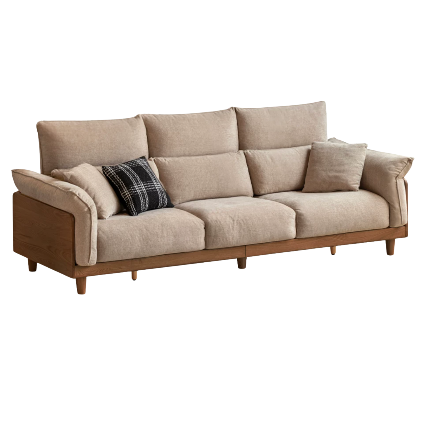 Oak, Ash Solid Wood high-back sofa