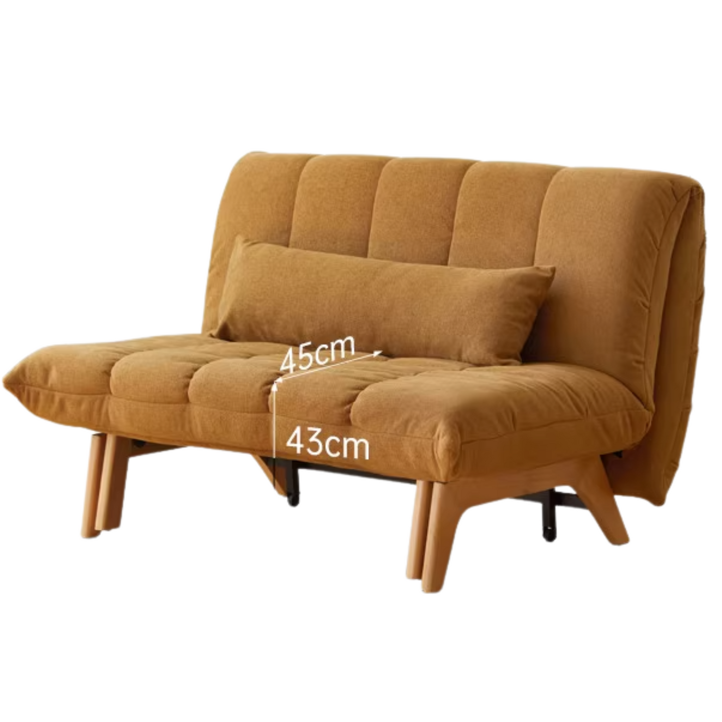 Retro Fabric Sofa Bed – Convertible Folding Sofa