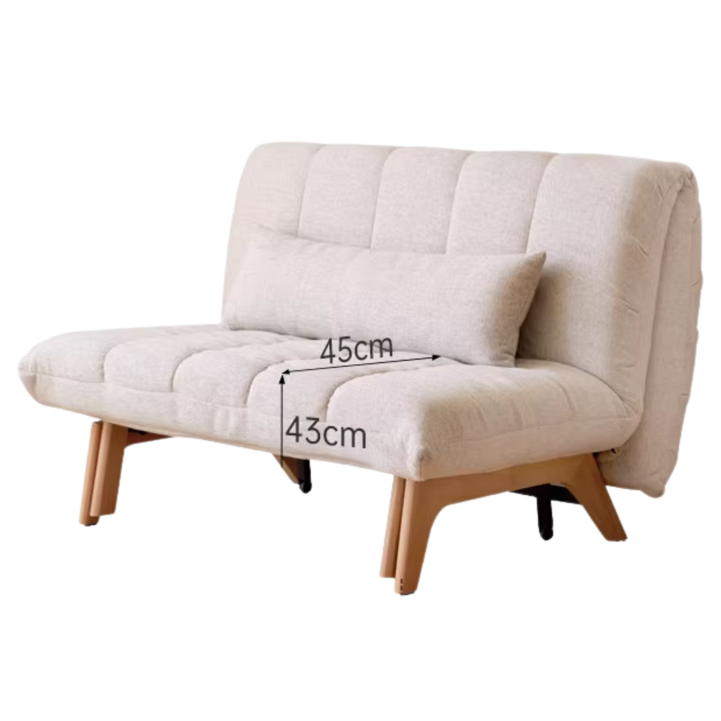 Retro Fabric Sofa Bed – Convertible Folding Sofa
