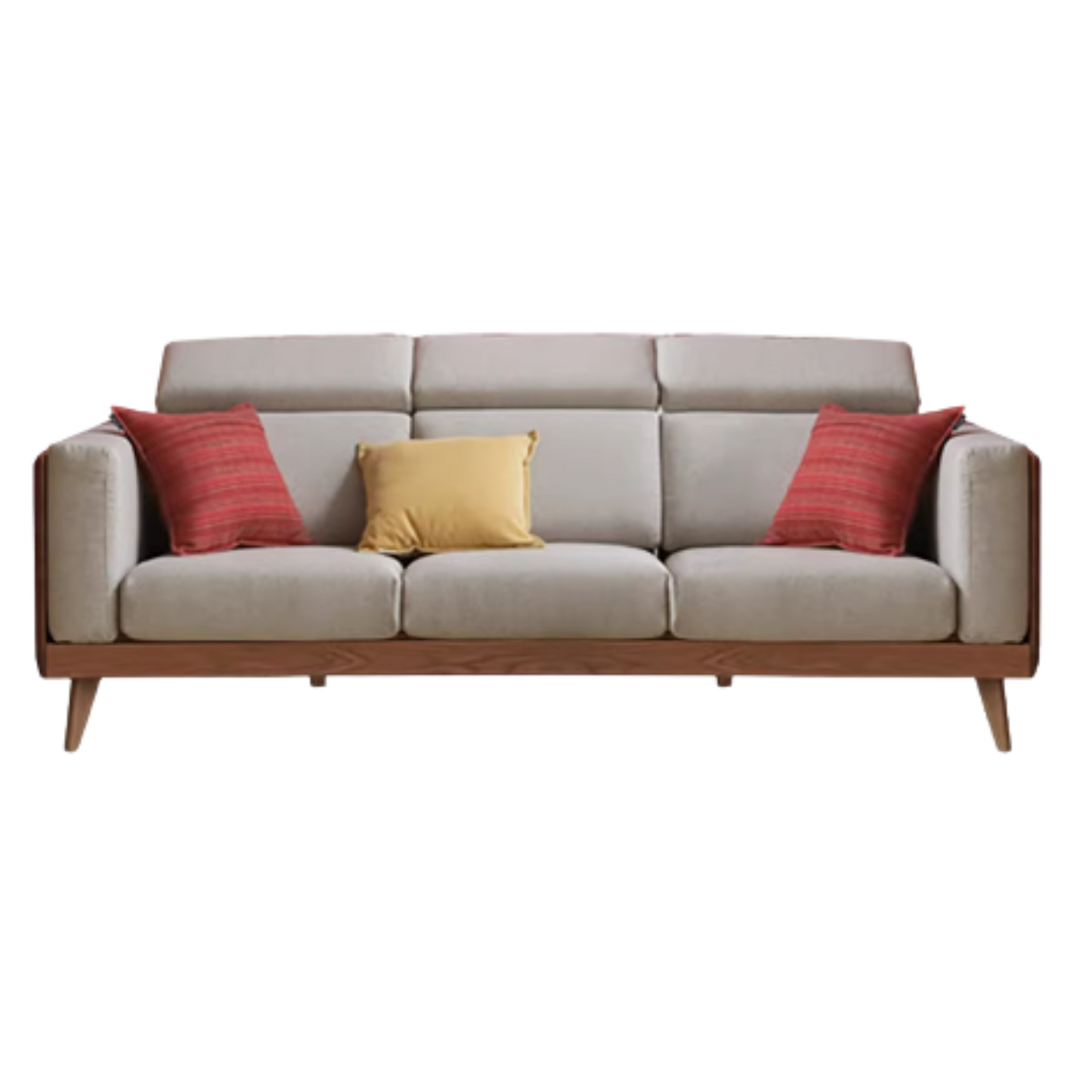 Oak, Ash Solid Wood Sofa with Adjustable Backrest