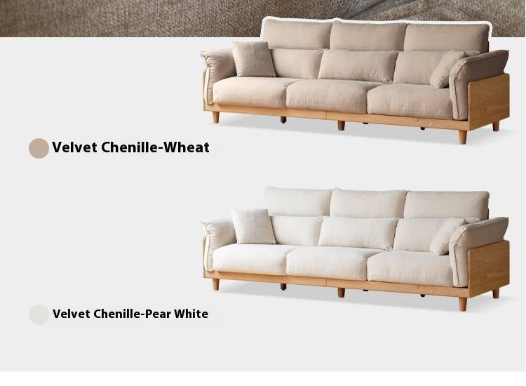 Oak, Ash Solid Wood high-back sofa