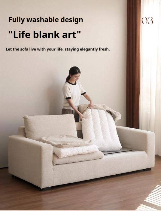 Wabi-Sabi Fabric Sofa  with Detachable and Washable Covers