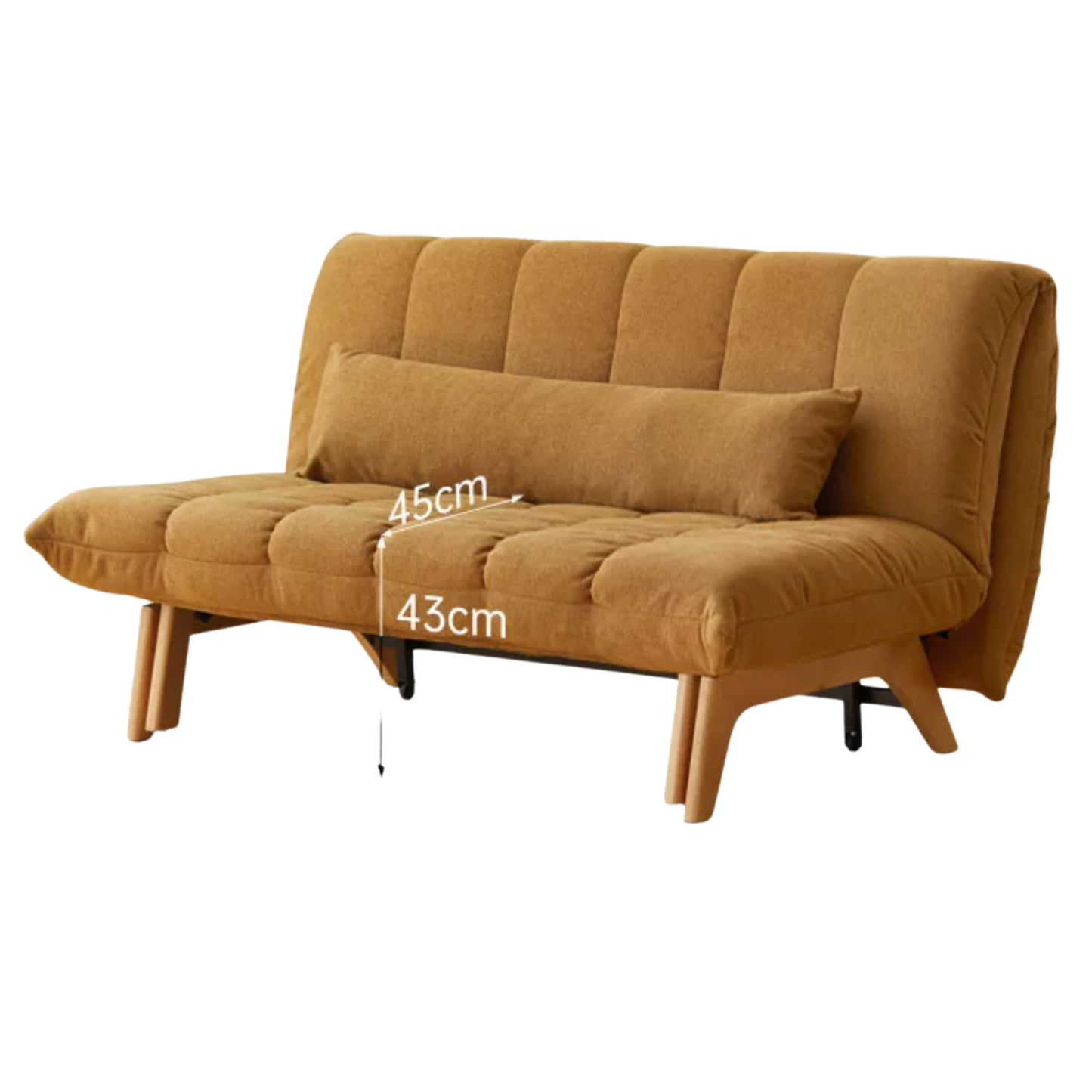 Retro Fabric Sofa Bed – Convertible Folding Sofa