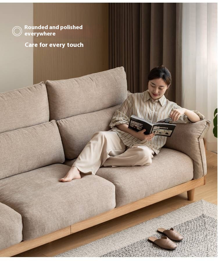 Oak, Ash Solid Wood high-back sofa
