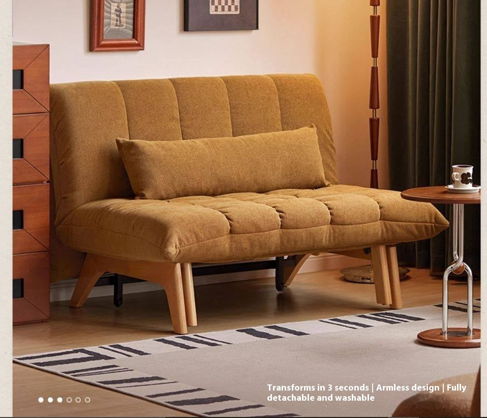 Retro Fabric Sofa Bed – Convertible Folding Sofa