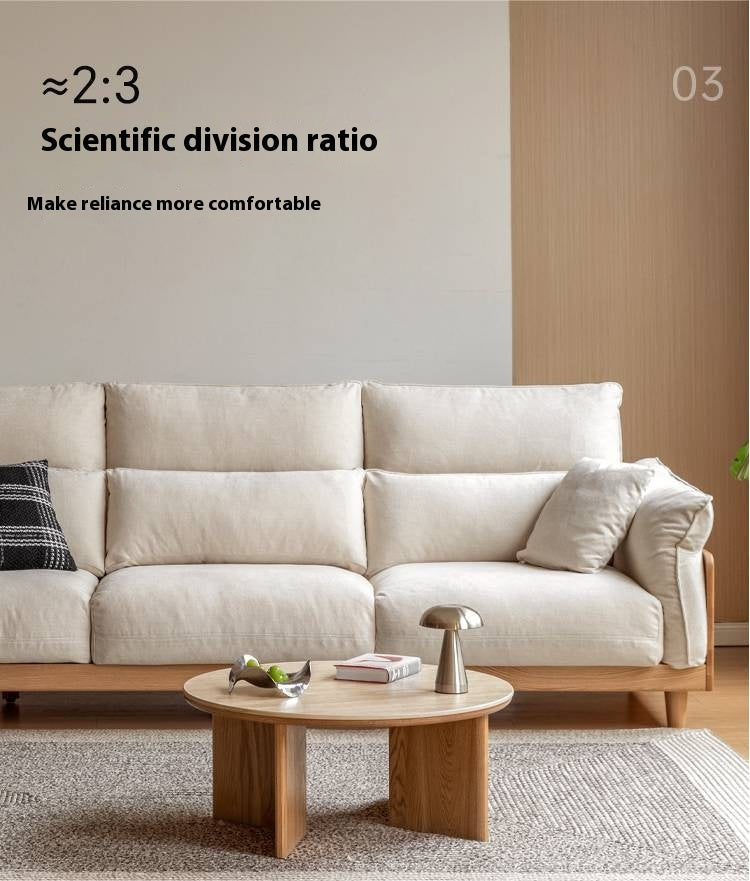 Oak, Ash Solid Wood high-back sofa