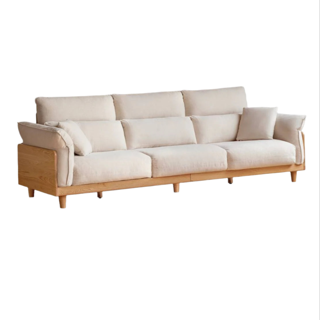 Oak, Ash Solid Wood high-back sofa