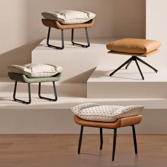 Oak Solid Wood, Fabric Sofa Footstool, Changing Stool