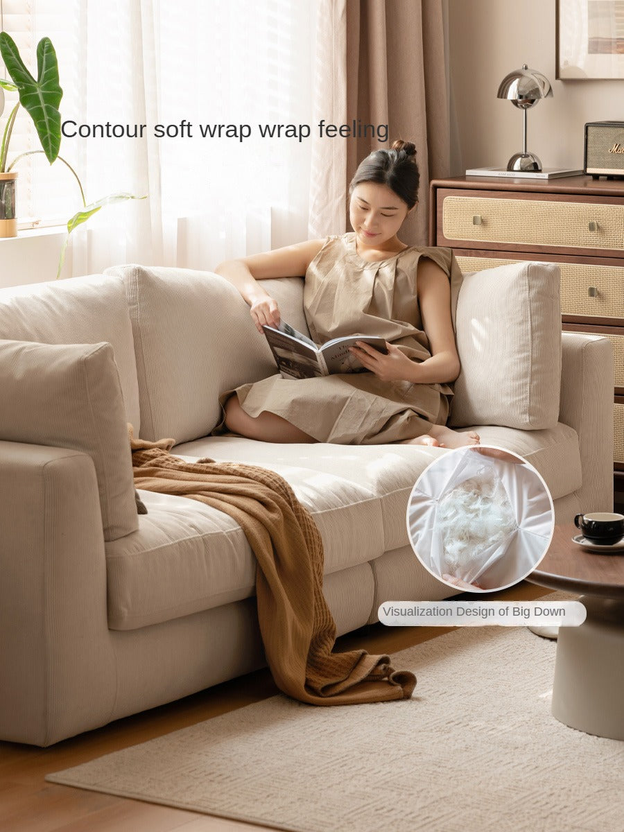 Soft Cream Upholstered Sofa