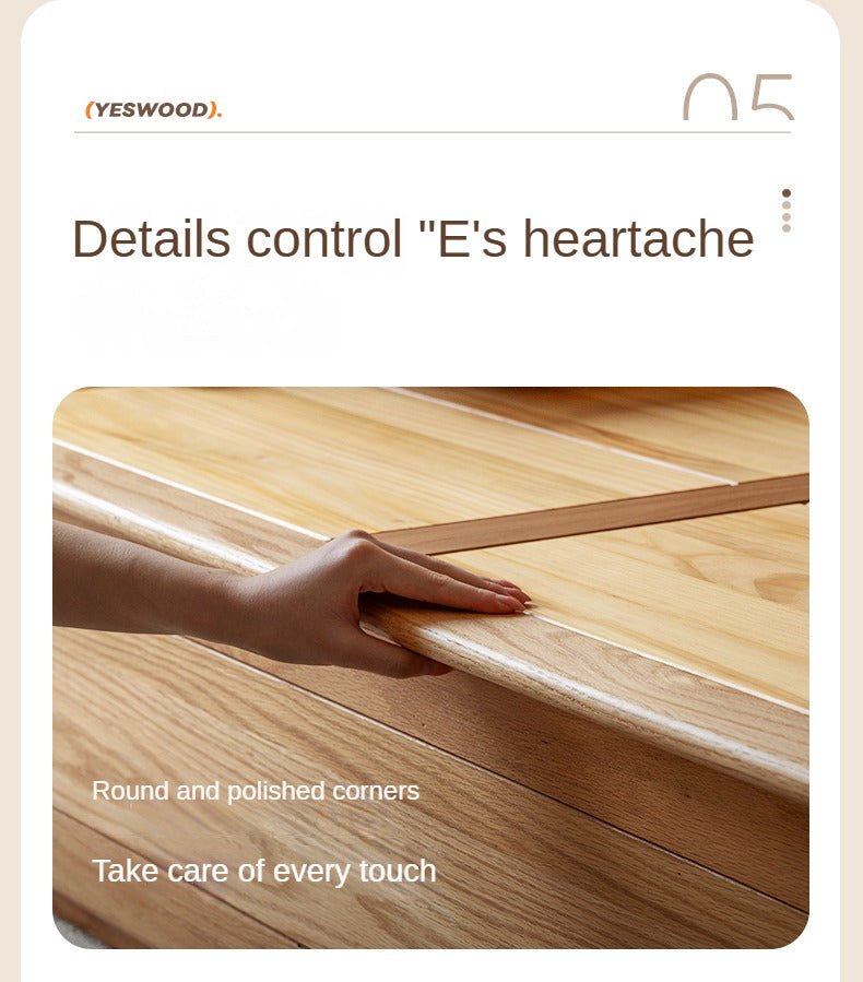 Oak Solid Wood Storage Bench Sofa, Card Seat