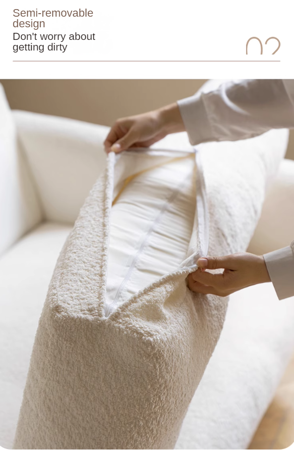 White Cream Upholstered Sofa