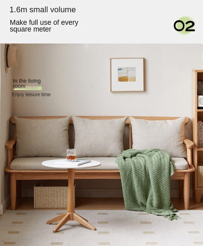 Oak Solid Wood Windsor Sofa Winter/Summer Dual Use