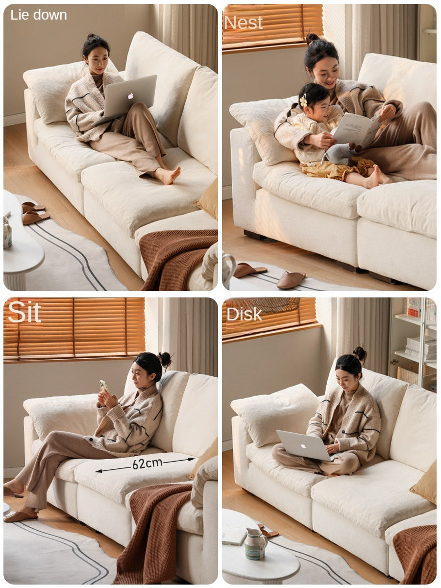 Ultra-Soft Deep Seat Fabric Sofa