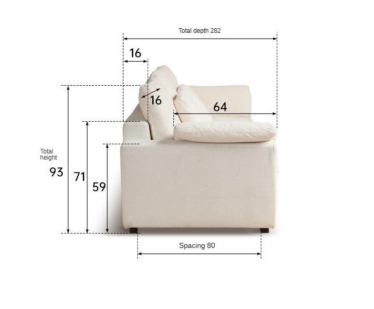 Ultra-Soft Deep Seat Fabric Sofa