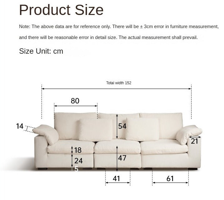 Ultra-Soft Deep Seat Fabric Sofa