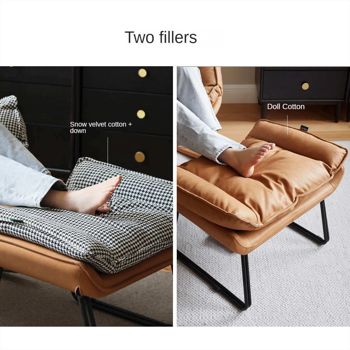 Oak Solid Wood, Fabric Sofa Footstool, Changing Stool