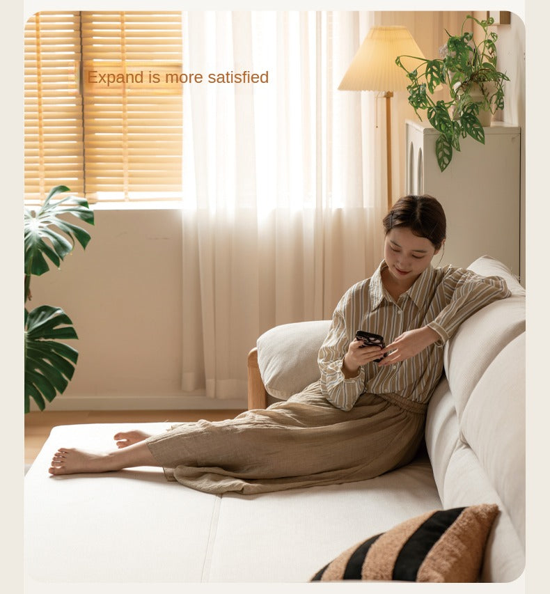 Oak Solid Wood telescopic Sofa Bed