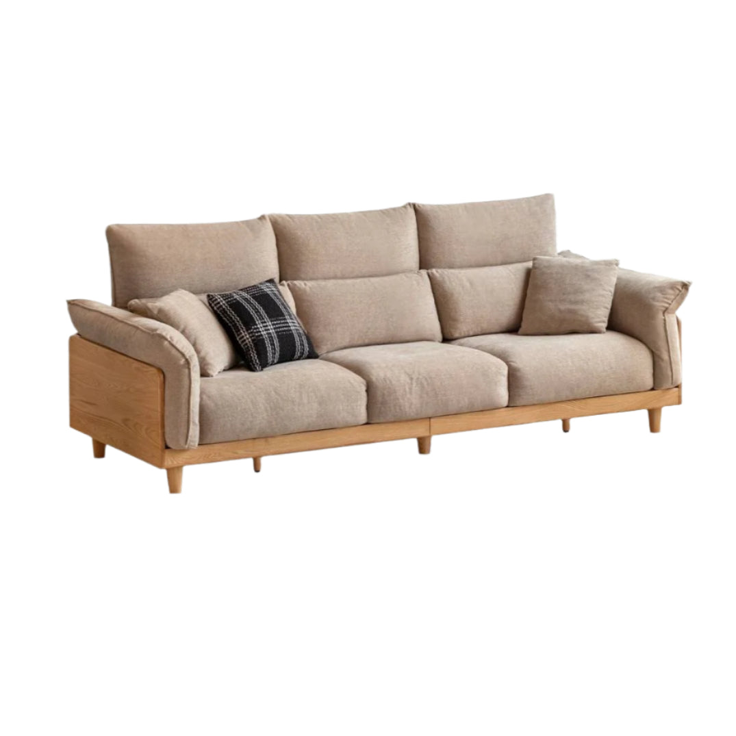 Oak, Ash Solid Wood high-back sofa