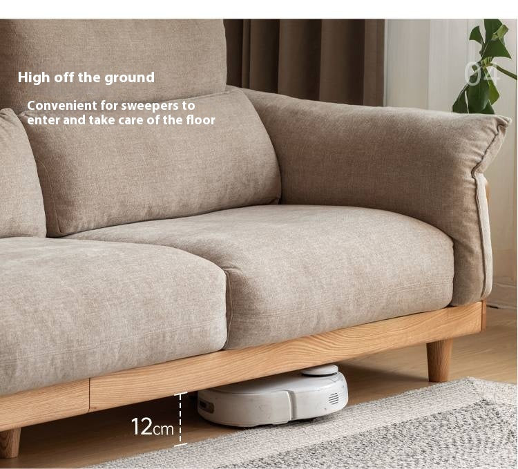 Oak, Ash Solid Wood high-back sofa