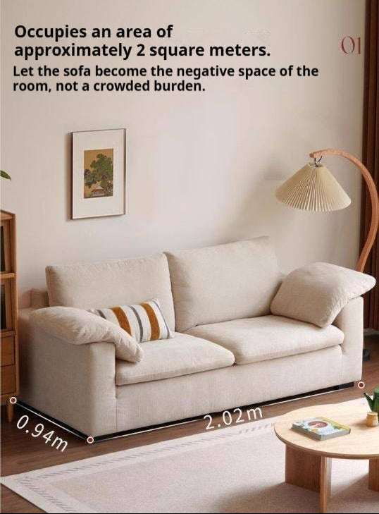 Wabi-Sabi Fabric Sofa  with Detachable and Washable Covers