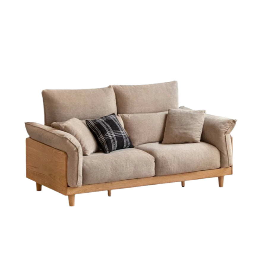 Oak, Ash Solid Wood high-back sofa