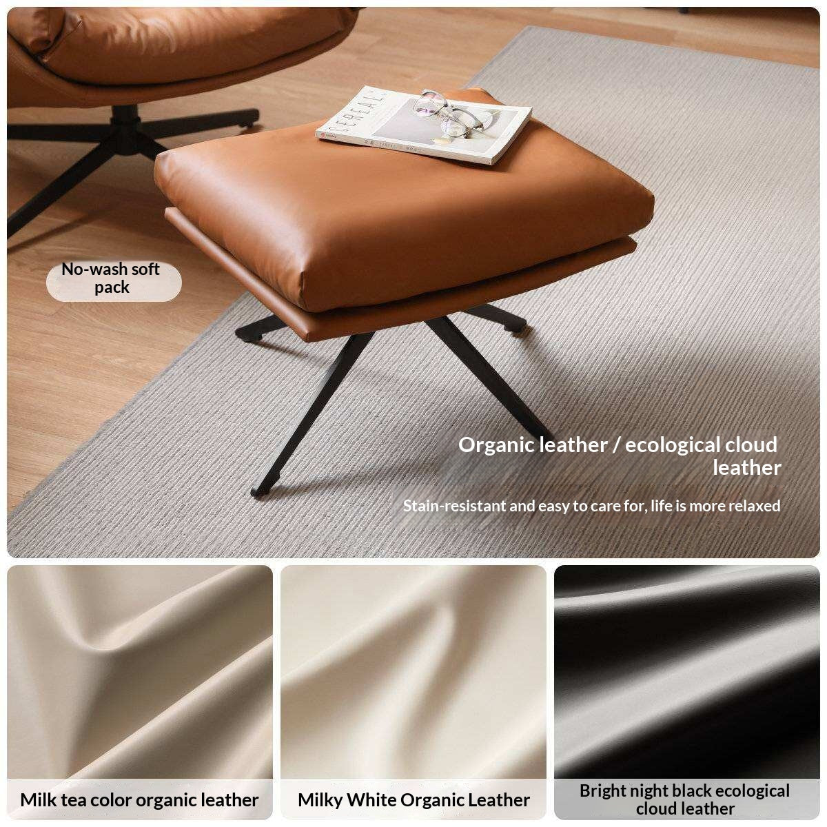 Oak Solid Wood, Fabric Sofa Footstool, Changing Stool