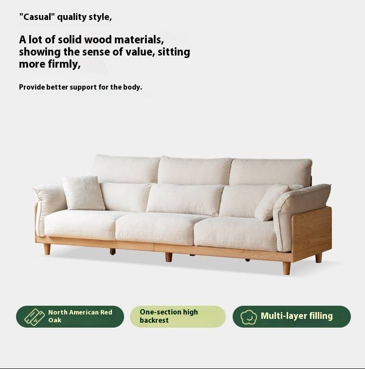 Oak, Ash Solid Wood high-back sofa