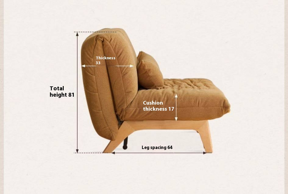 Retro Fabric Sofa Bed – Convertible Folding Sofa