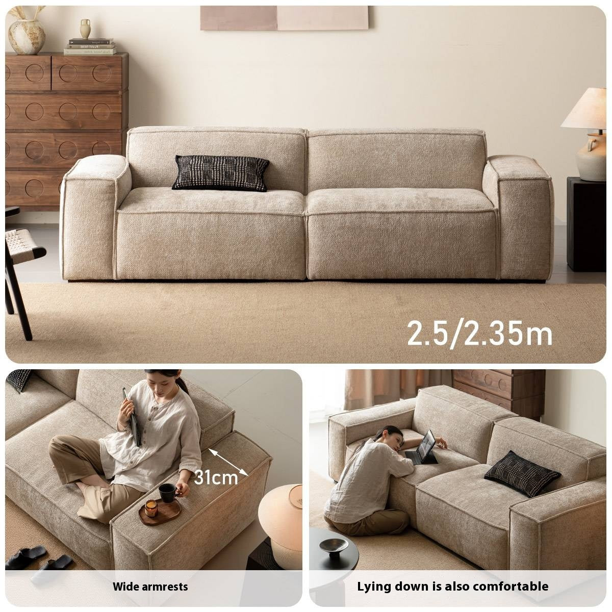 Wabi-Sabi Tofu Block Sofa